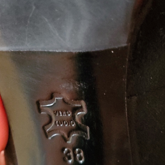 Luciano Barachini black suede high heel shoes 38 - Picture 5 of 9